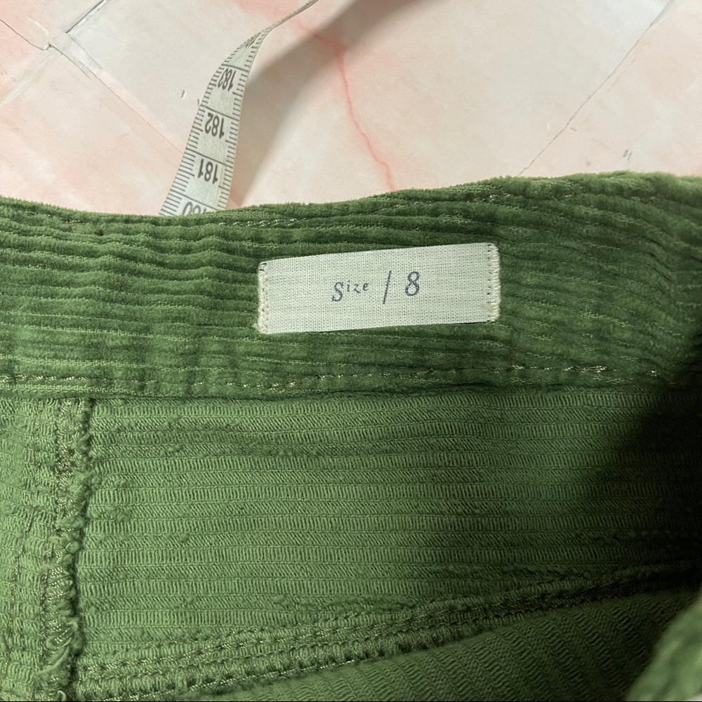 Sold Anthropologie Pilcro green Corduroy Skirt - Picture 6 of 8